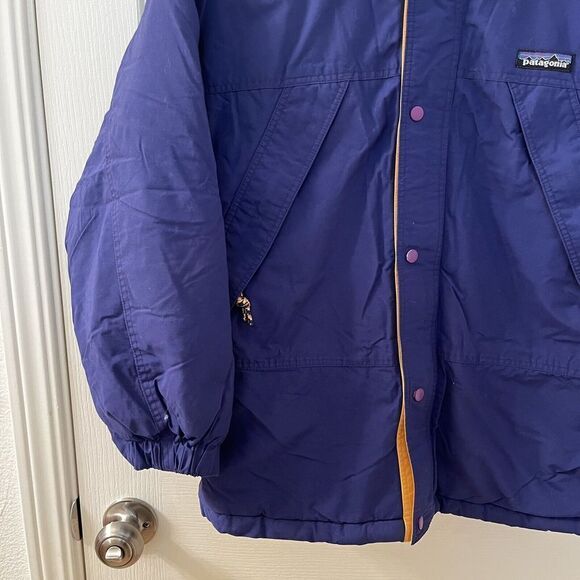 Patagonia Kids Guide Parka Insulated Jacket Blue Yellow Boys Size 10 - Picture 4 of 16
